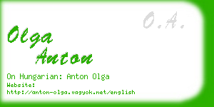 olga anton business card